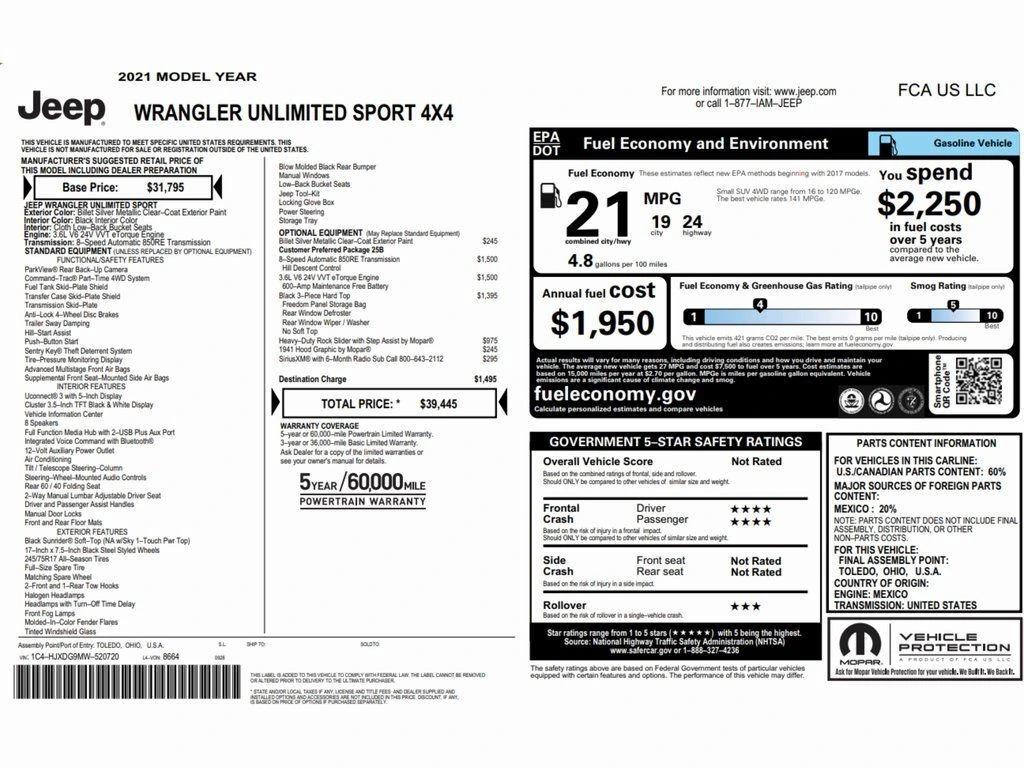 jeep wrangler unlimited 2021 1C4HJXDG9MW520720 image jeep wrangler unlimited 2021 1C4HJXDG9MW520720 image